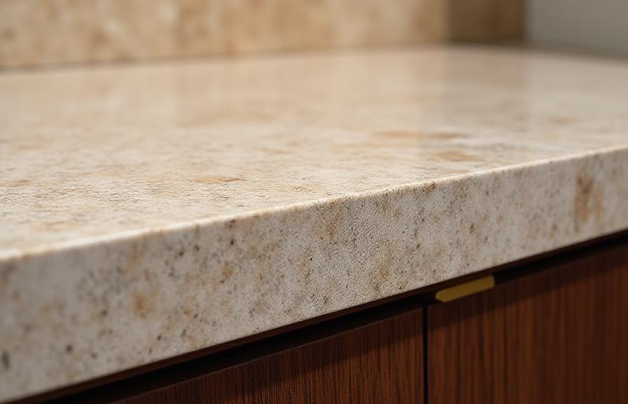 Detail tekstur kayu dan batu alam dalam ruangan